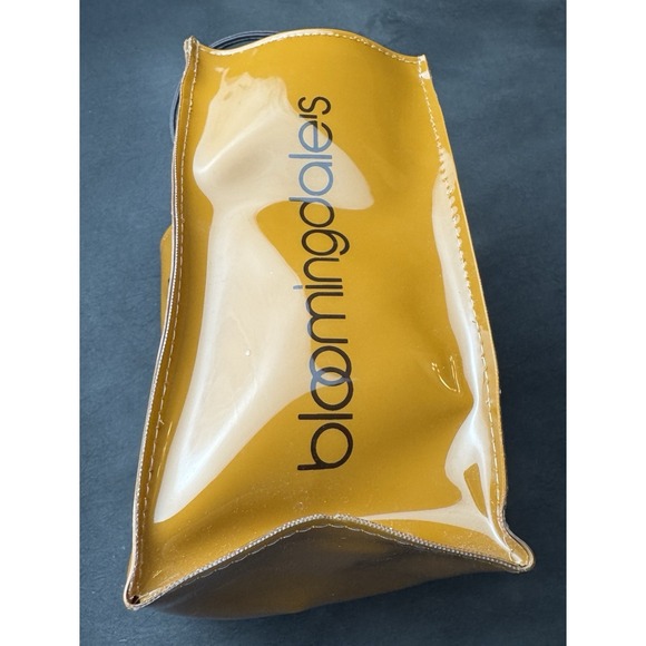 Bloomingdale's Little Brown Bag Vinyl Tote Brown Lunch Bag Purse Reusable - Picture 6 of 11